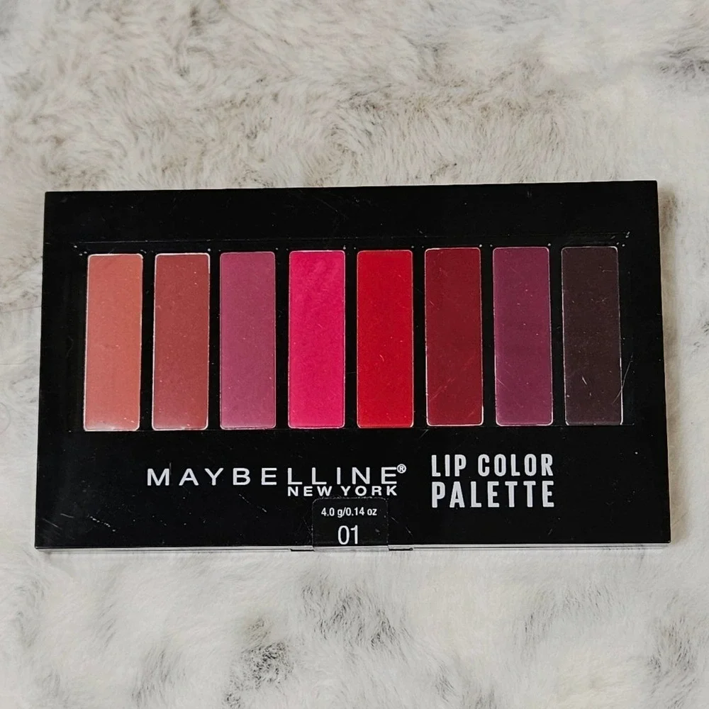 Maybelline Multicolor 01 Lip Color Palette 0.14oz Glam Makeup Kit Beauty Red